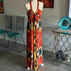 Calvin Klein Maxi Festival Boho Halter Style 14